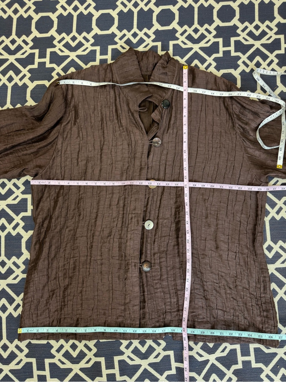 Eskandar Button Front Oversized Linen Shirt - Picture 10 of 14